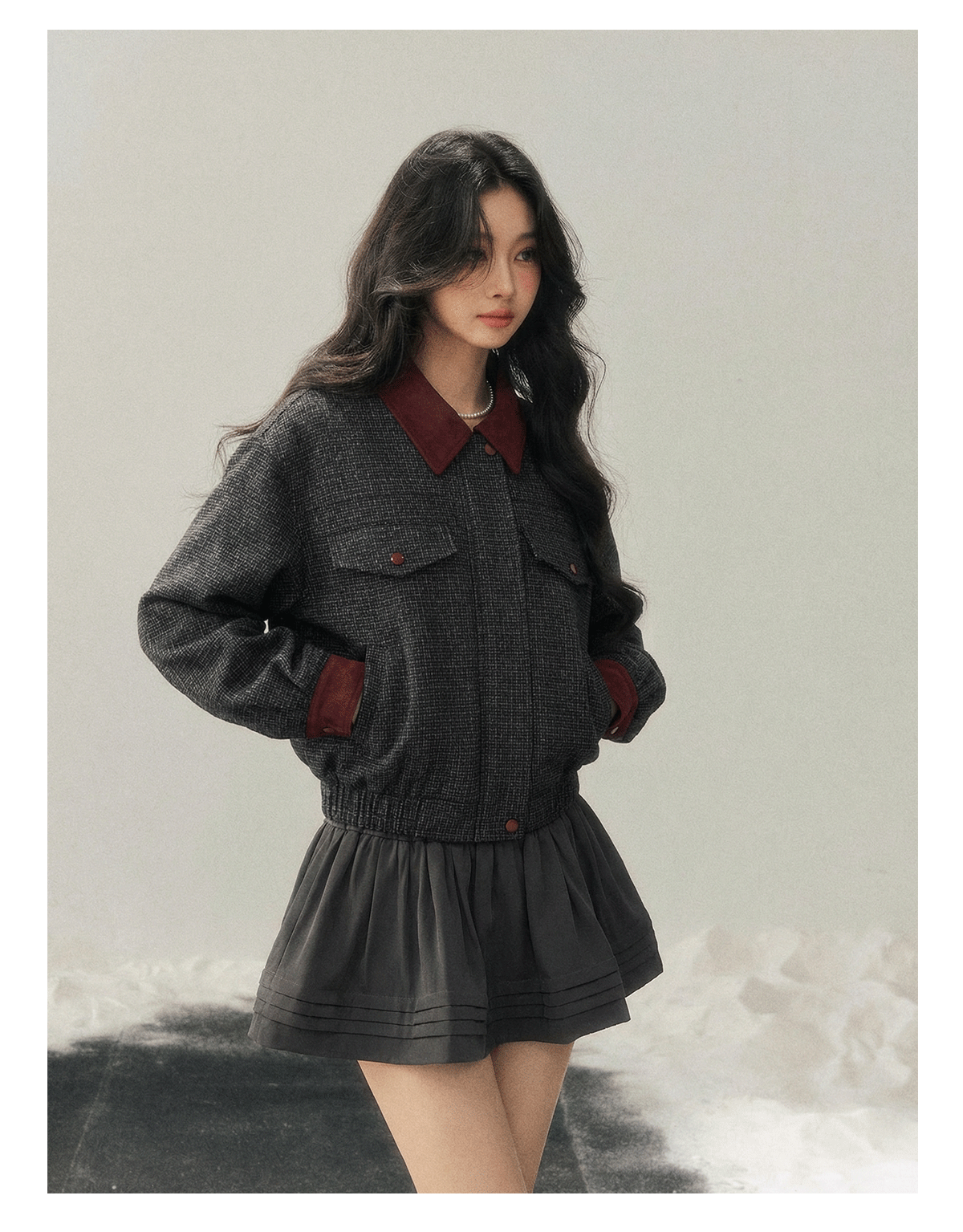 ShaoYeYan Aomalm As the Wutong Leaves Fall Audrey-Style Wool Set