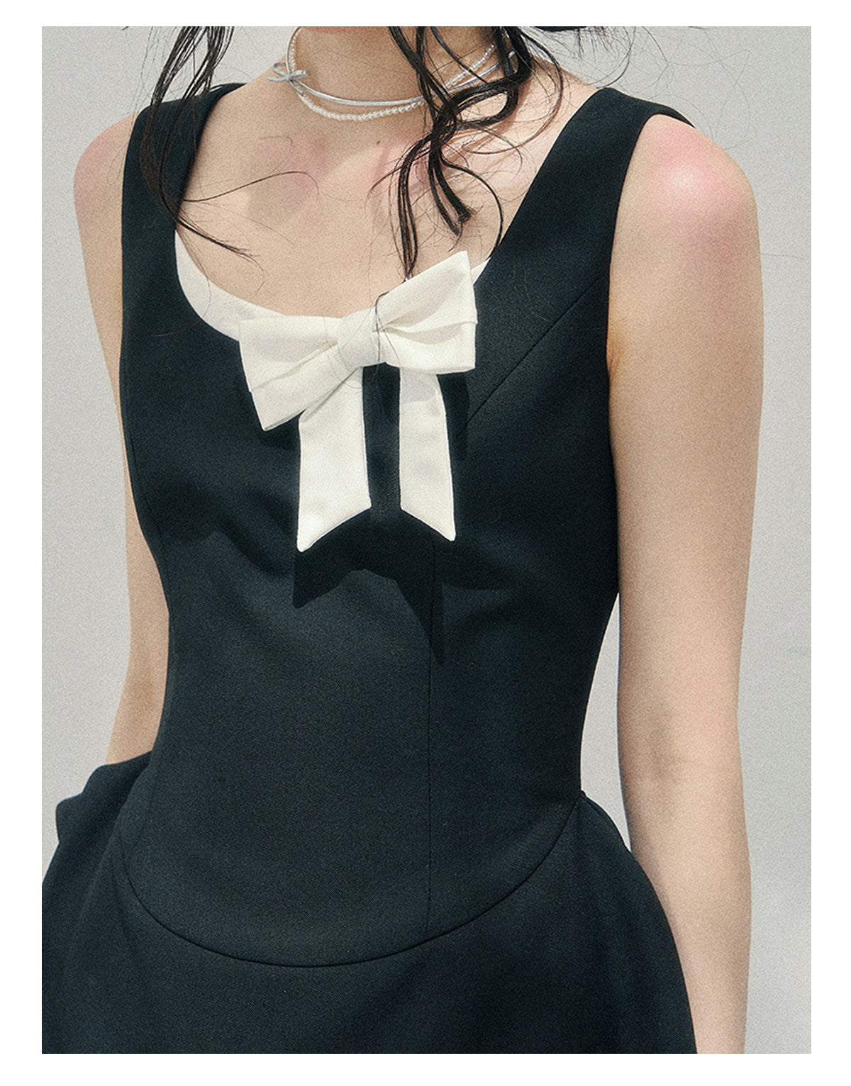 ShaoYeYan Aomalm Her Sweetness Sinks Fake Two-Layer French Dress