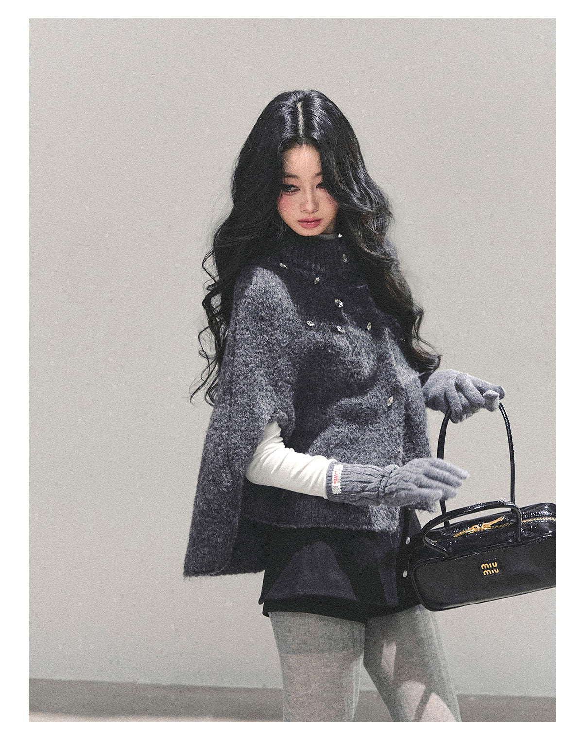 ShaoYeYan Wilderness Monologue French Knit Cape