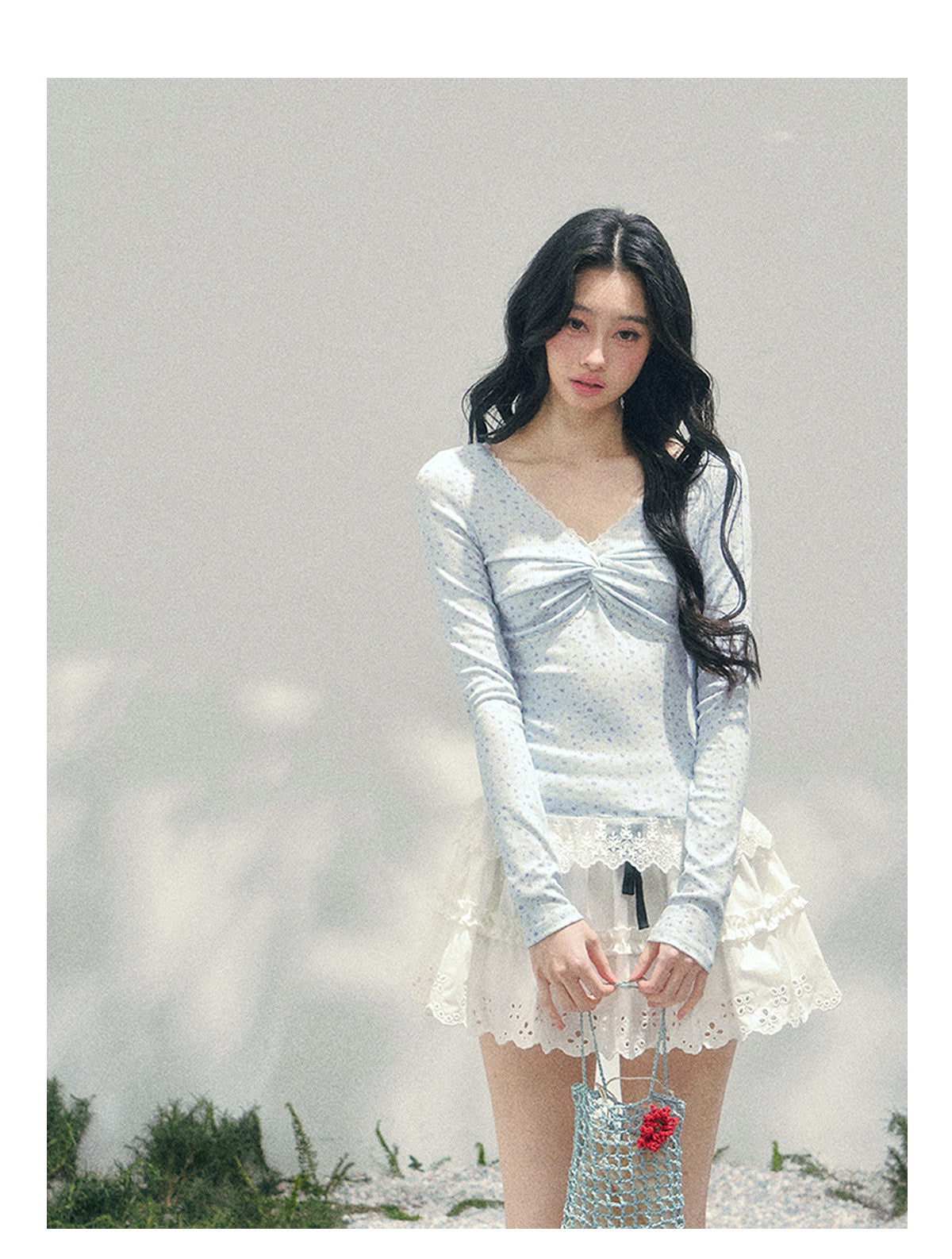 ShaoYeYan Aomalm Heartbeat's Blank Space Back Lace T-Shirt