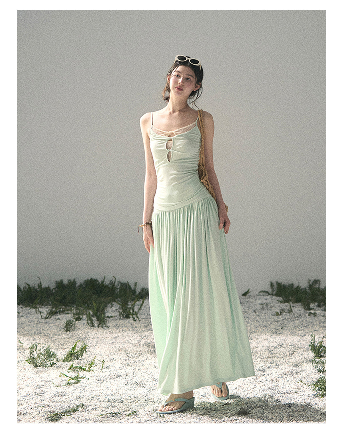 ShaoYeYan Aomalm Mint's Dry Down Salted Elegant Two-Piece Set