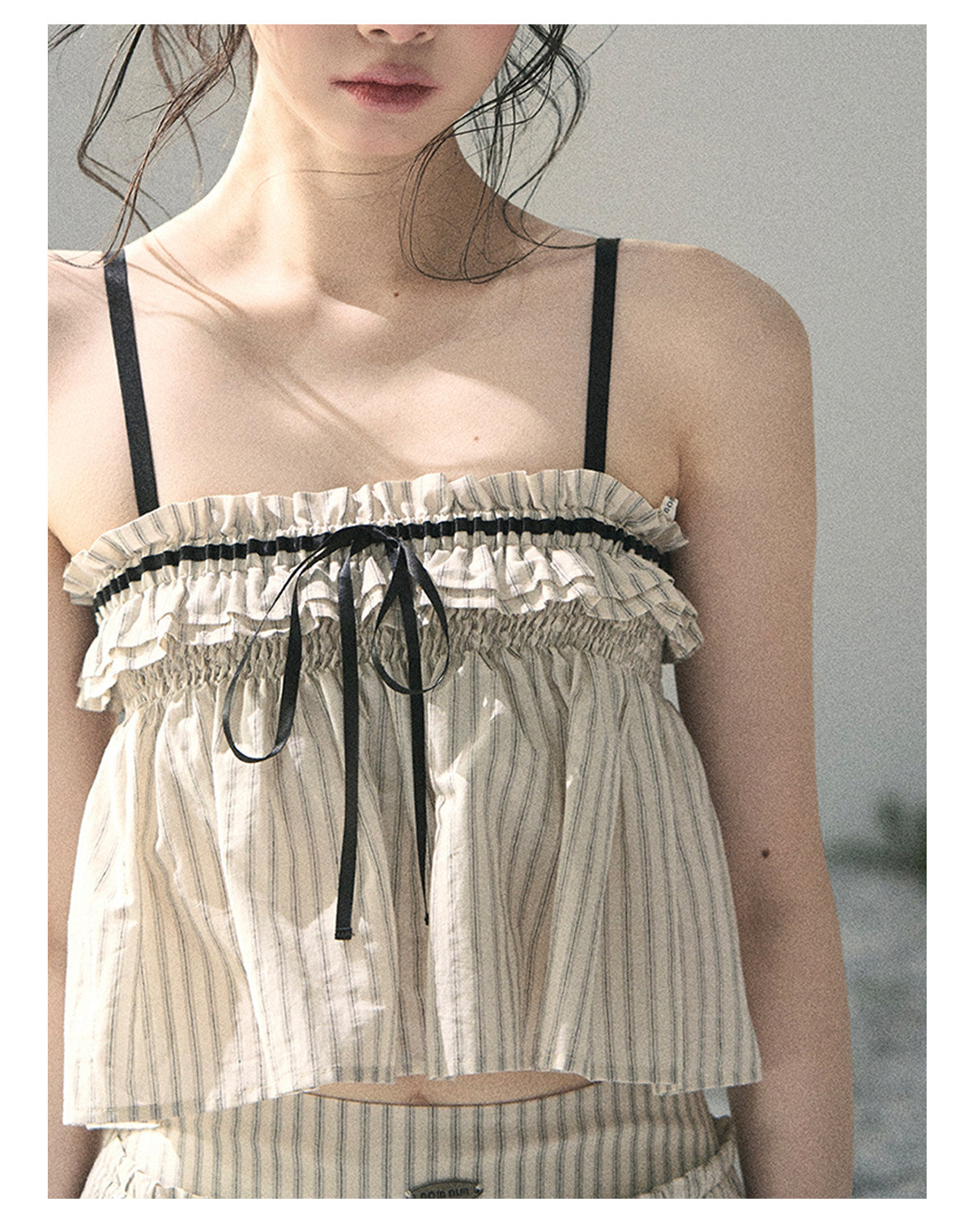 ShaoYeYan Aomalm Early Summer Weaves a Light Dream Korean Striped Set
