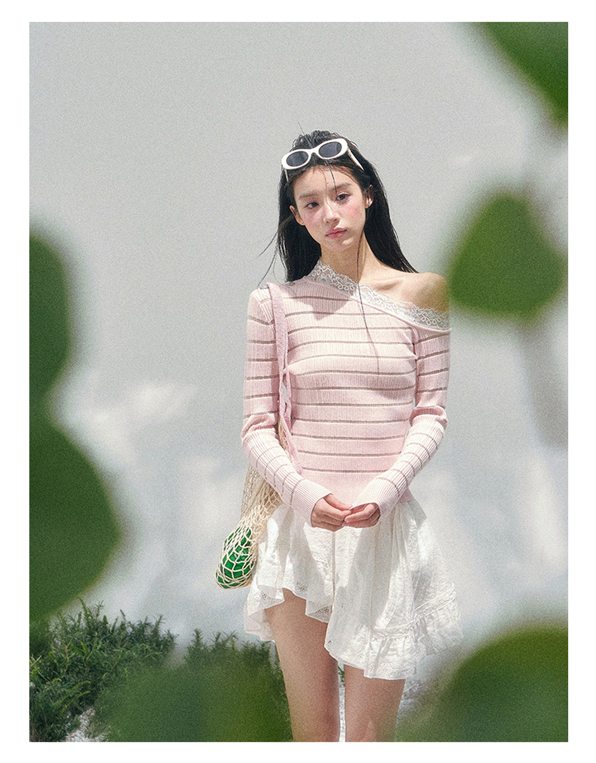 ShaoYeYan Aomalm Gentle Glance Knit Lace Top