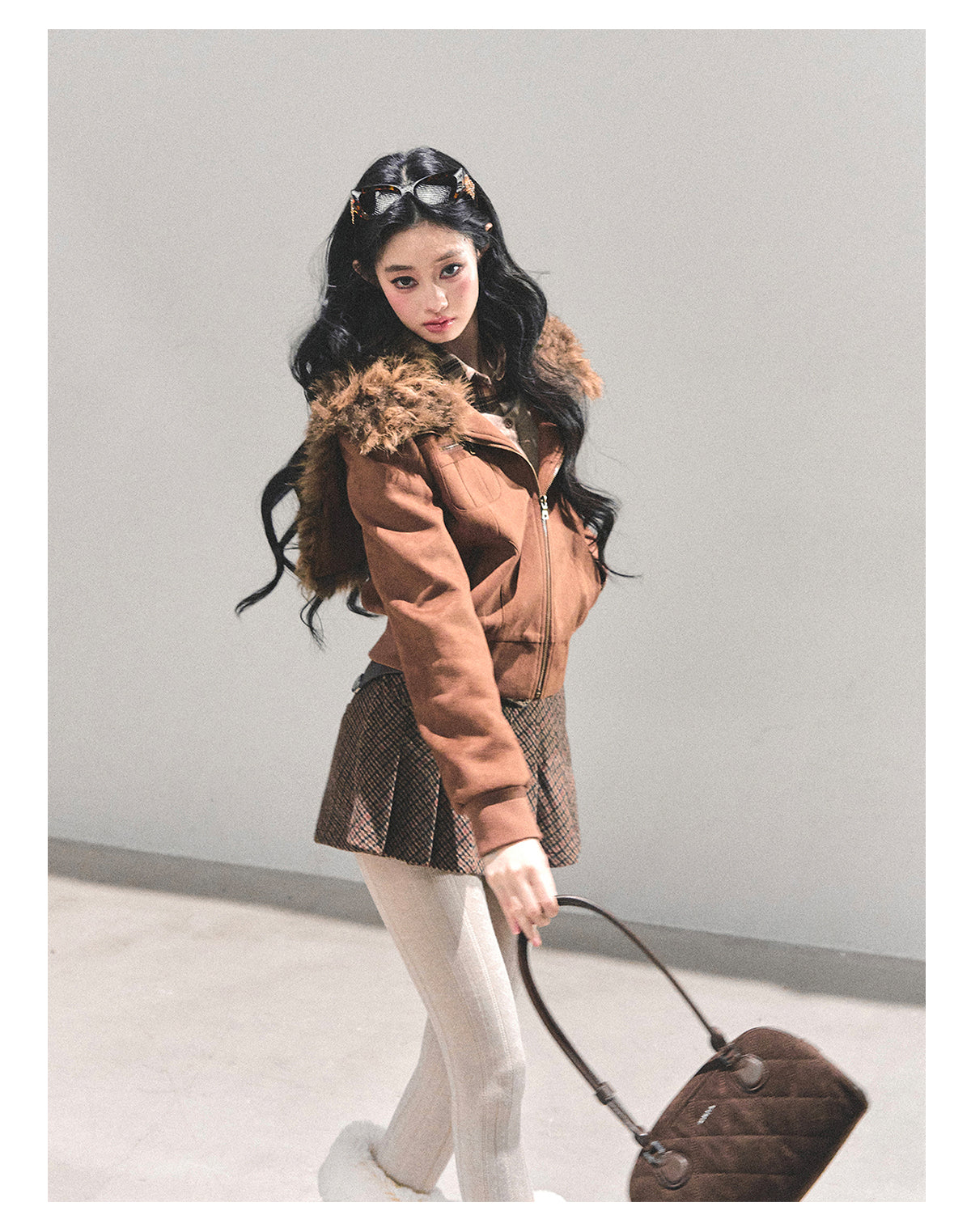 ShaoYeYan Floating Dusk Korean Lamb Fur Jacket