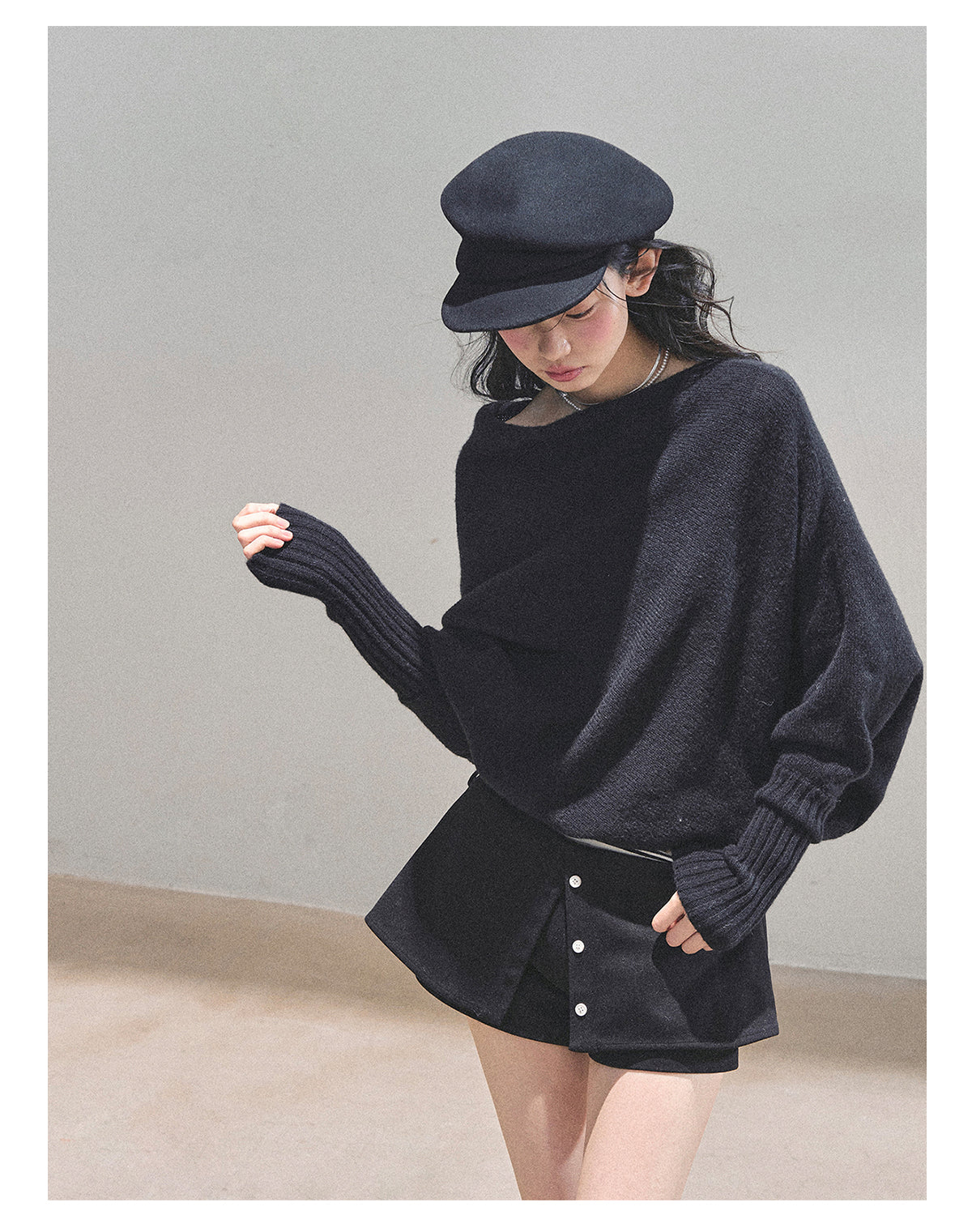 ShaoYeYan Aomalm Minimalist French Soft Style Sweater