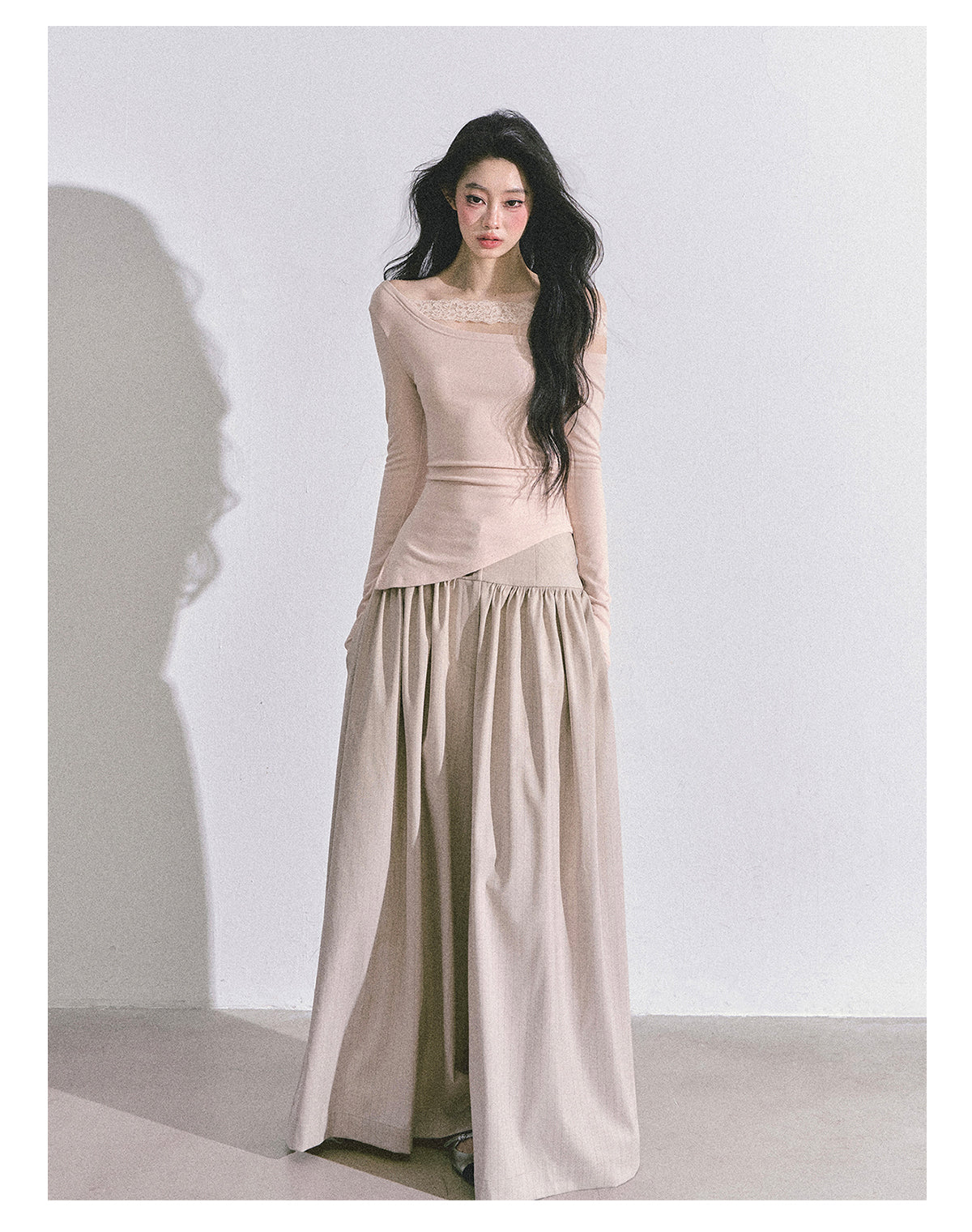 ShaoYeYan Rosa Street Loose Fit Wide-Leg Trousers