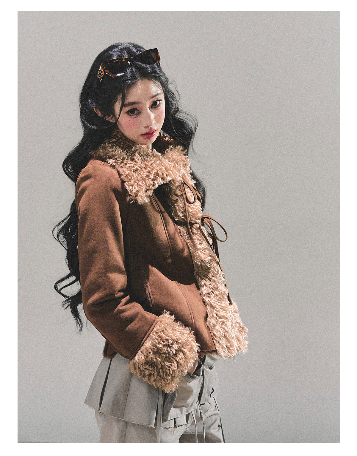 ShaoYeYan She Melts Into Winter Fur-Trimmed Coat