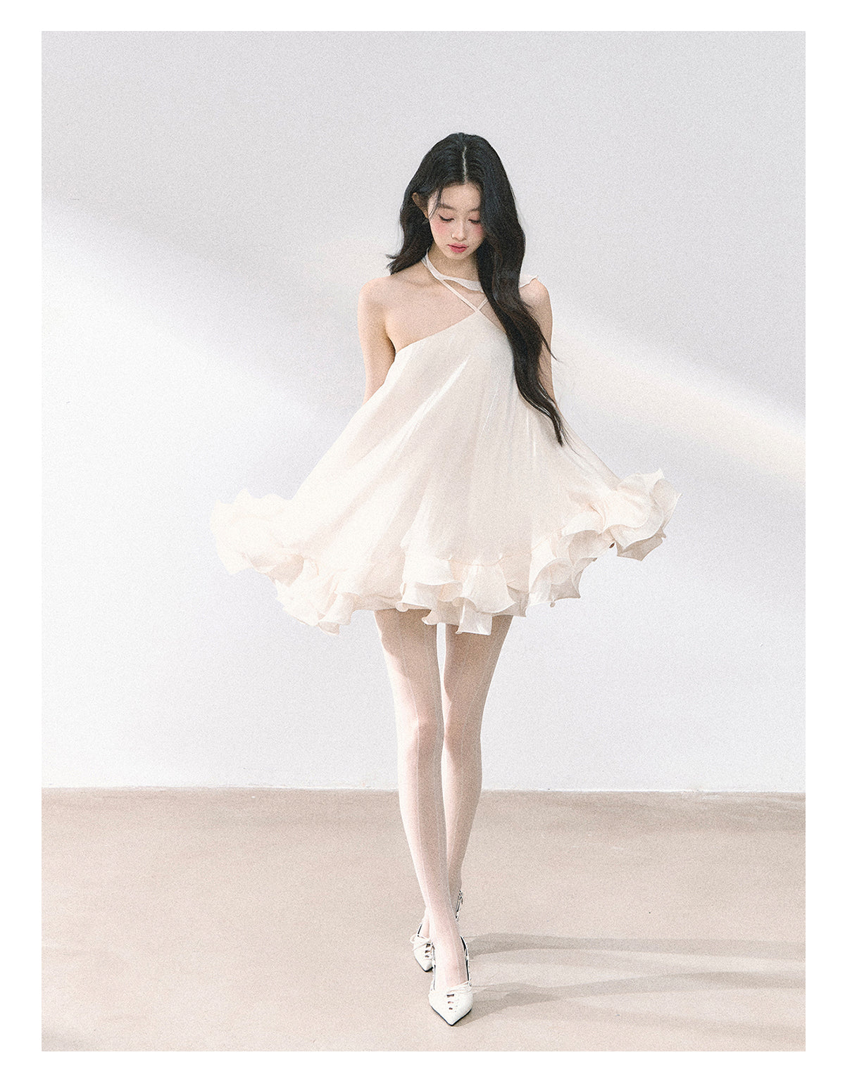 SHAOYEYAN Halter Neck Babydoll Dress