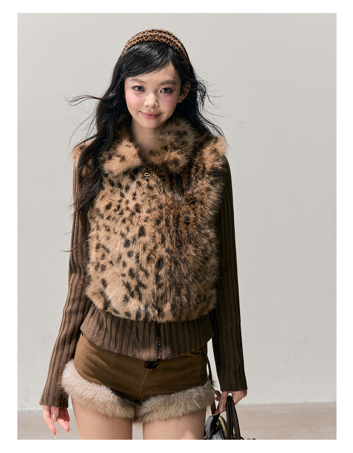 ShaoYeYan Aomalm Gentle Landing Fake Two-Layer Faux Fur Coat