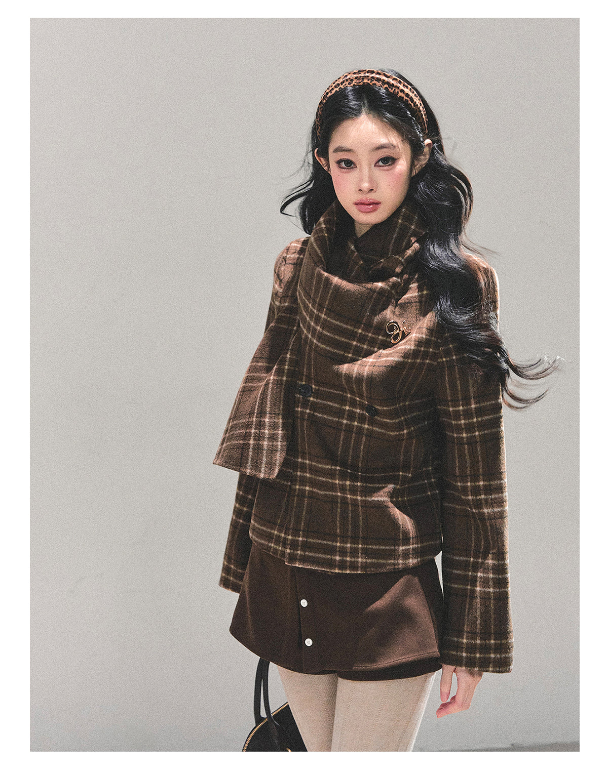 ShaoYeYan Twilight Snow Forest Wool Coat