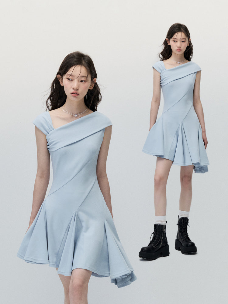 ANNATTO 'Seaside Window' Asymmetric Hem Dress