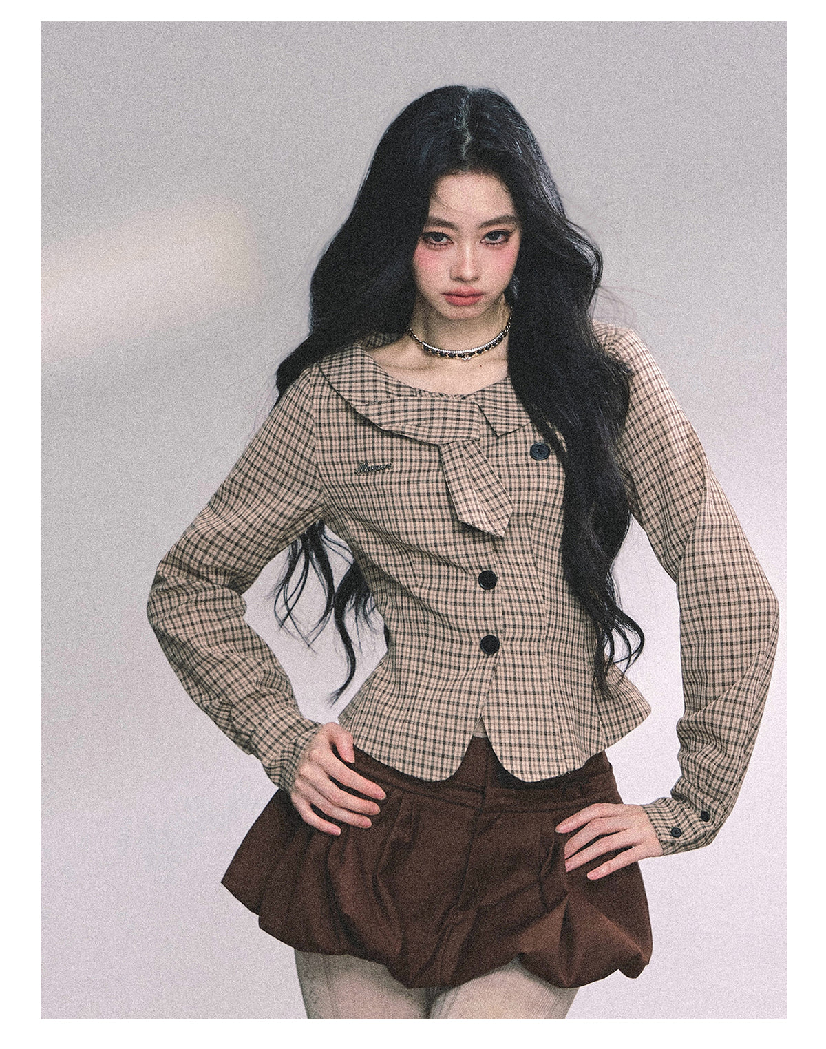 ShaoYeYan Ing Art Student American Plaid Shirt