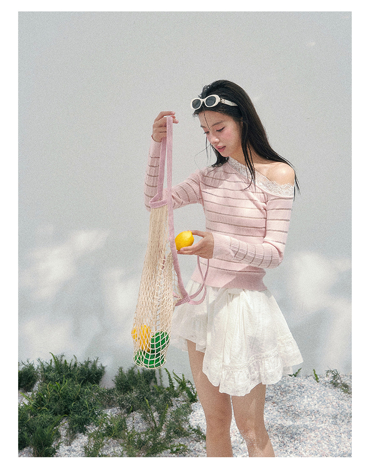 ShaoYeYan Aomalm Gentle Glance Knit Lace Top