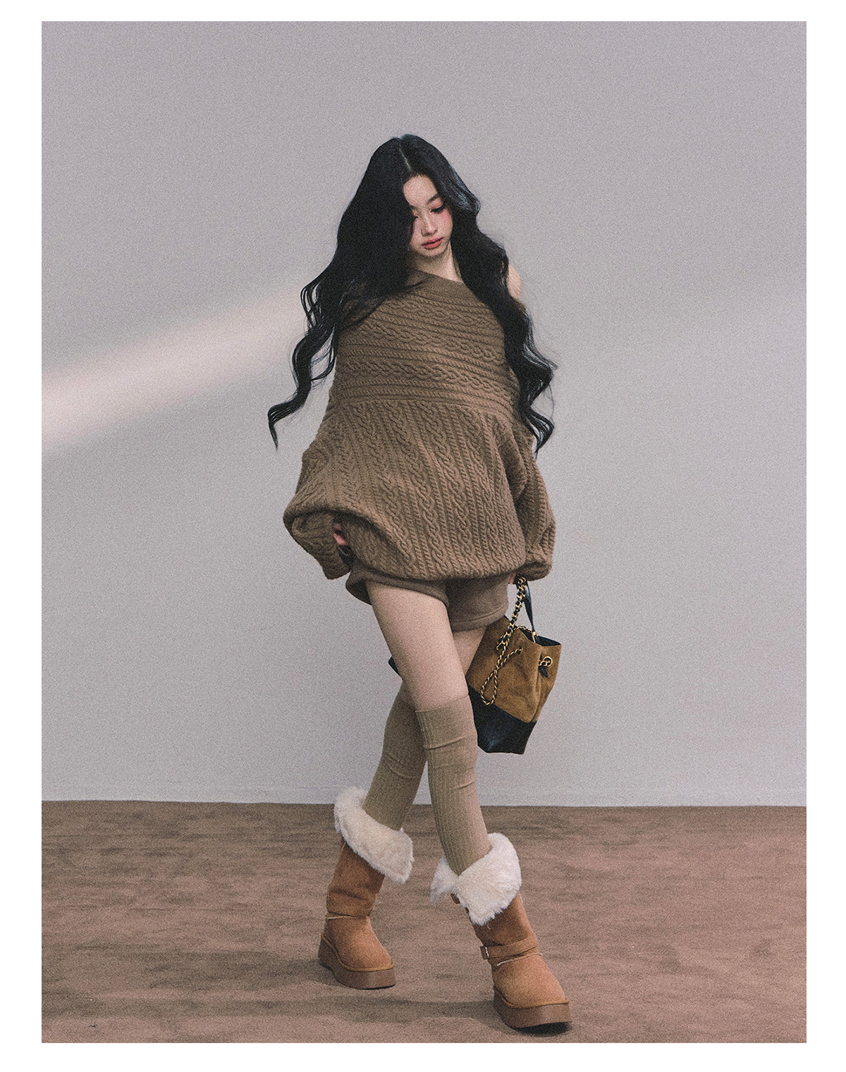 ShaoYeYan Norwegian Exchange Student Premium American Knit Cable Sweater