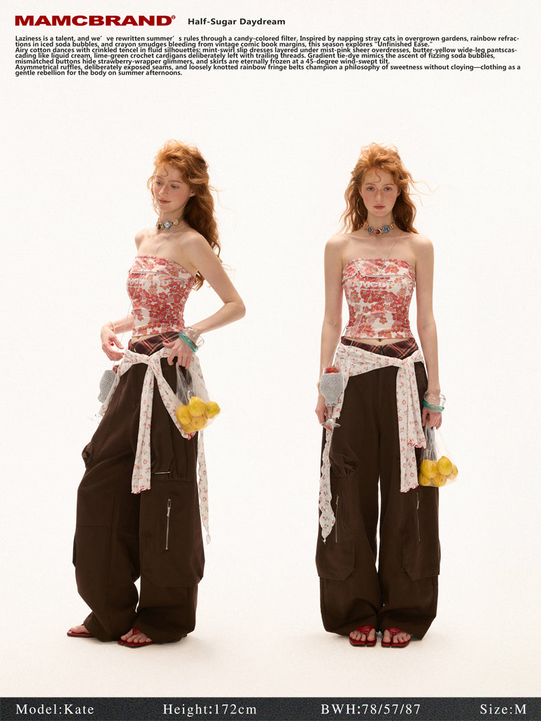 MAMC Printed Bustier Top