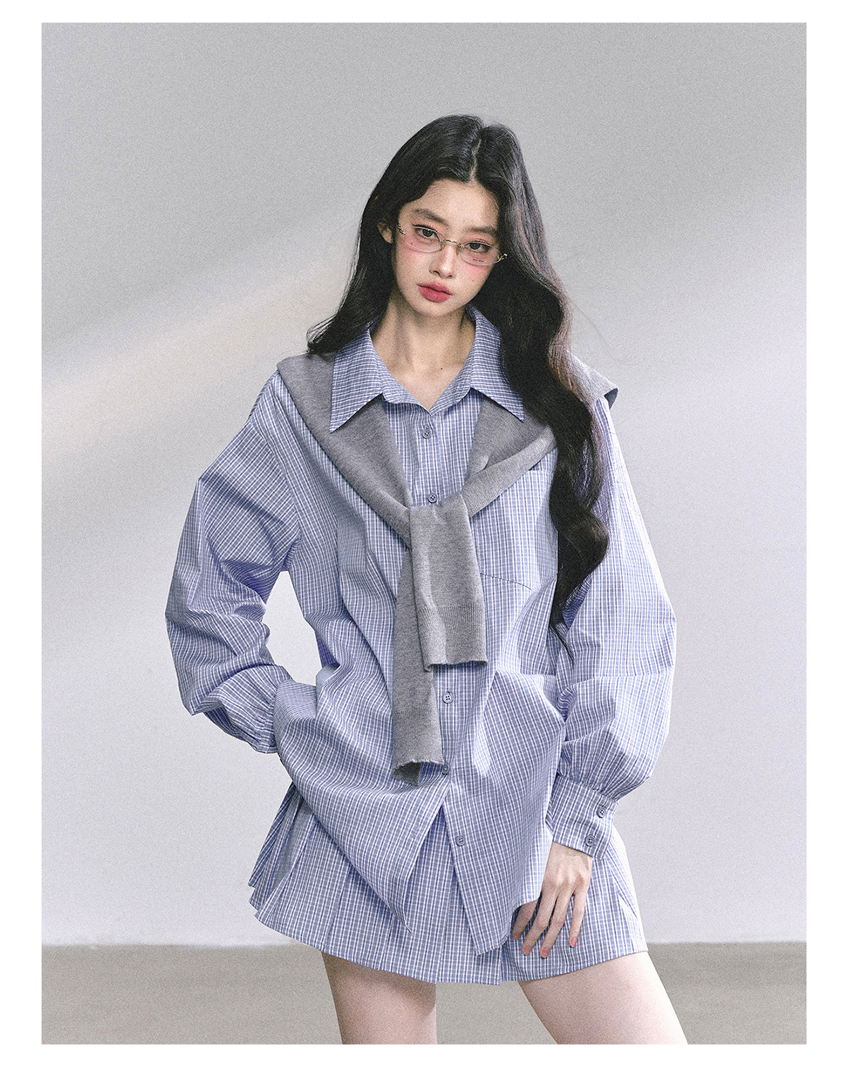 SHAOYEYAN Felton College French Plaid Set