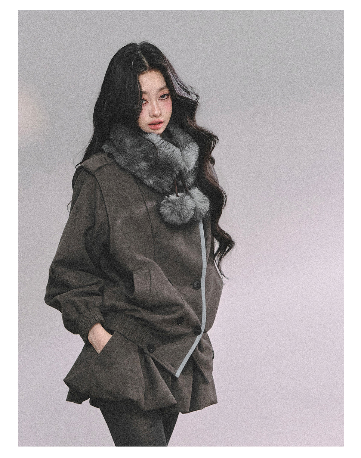 ShaoYeYan Barn Time Zone Audrey Hepburn Style Two-Piece Set