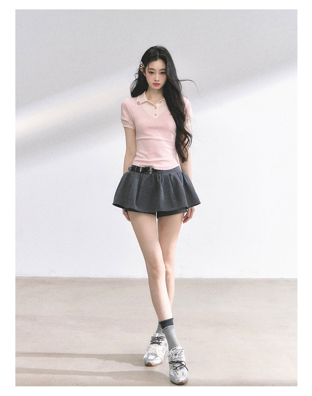 SHAOYEYAN American Style Mock Two-Layer Tee