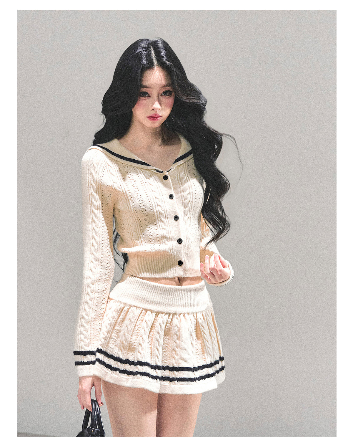 ShaoYeYan Evening Wind Whisper French Knit Set