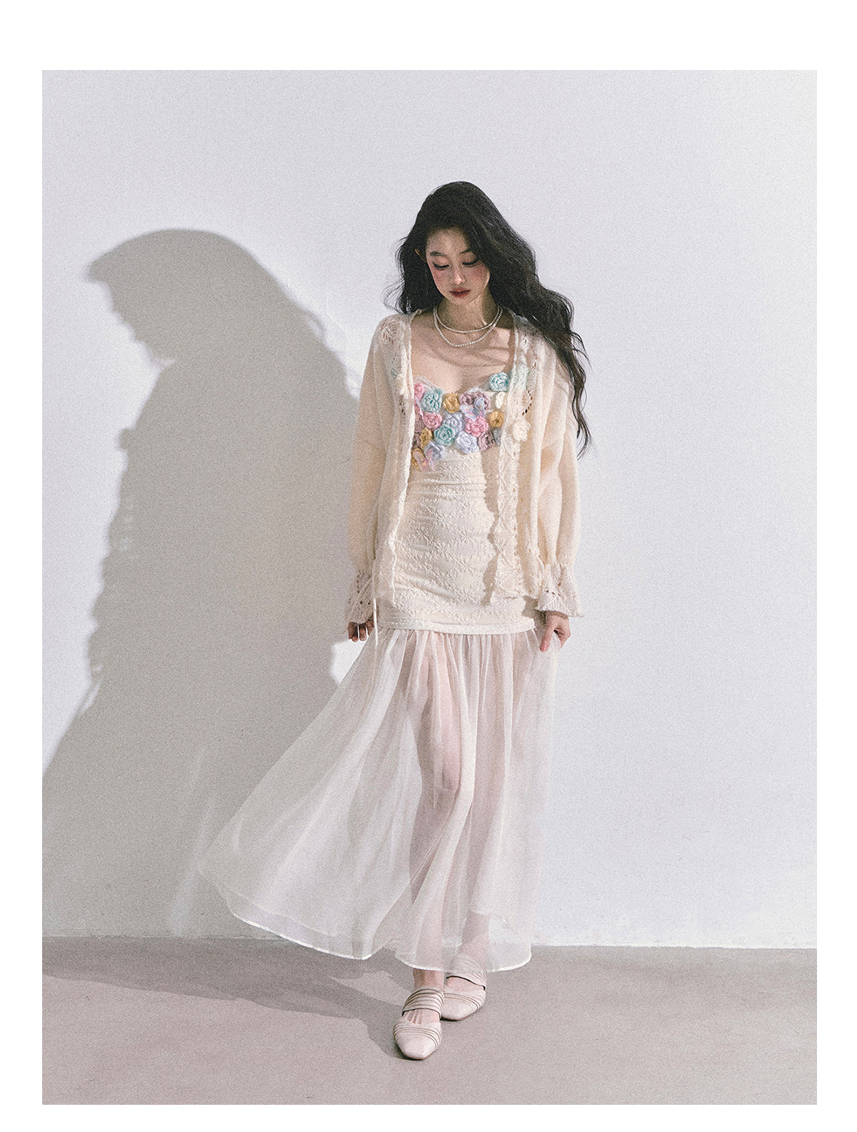 SHAOYEYAN Elegant Autumn Camisole Dress with Cardigan
