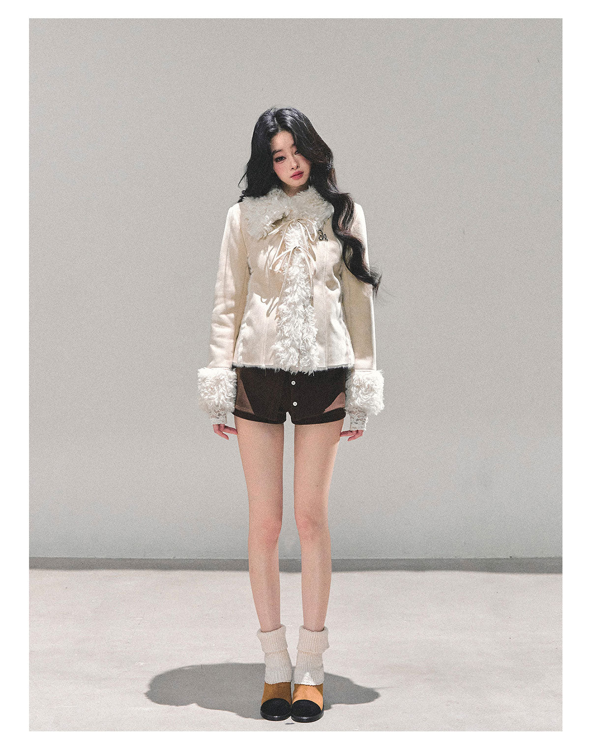 ShaoYeYan She Melts Into Winter Fur-Trimmed Coat