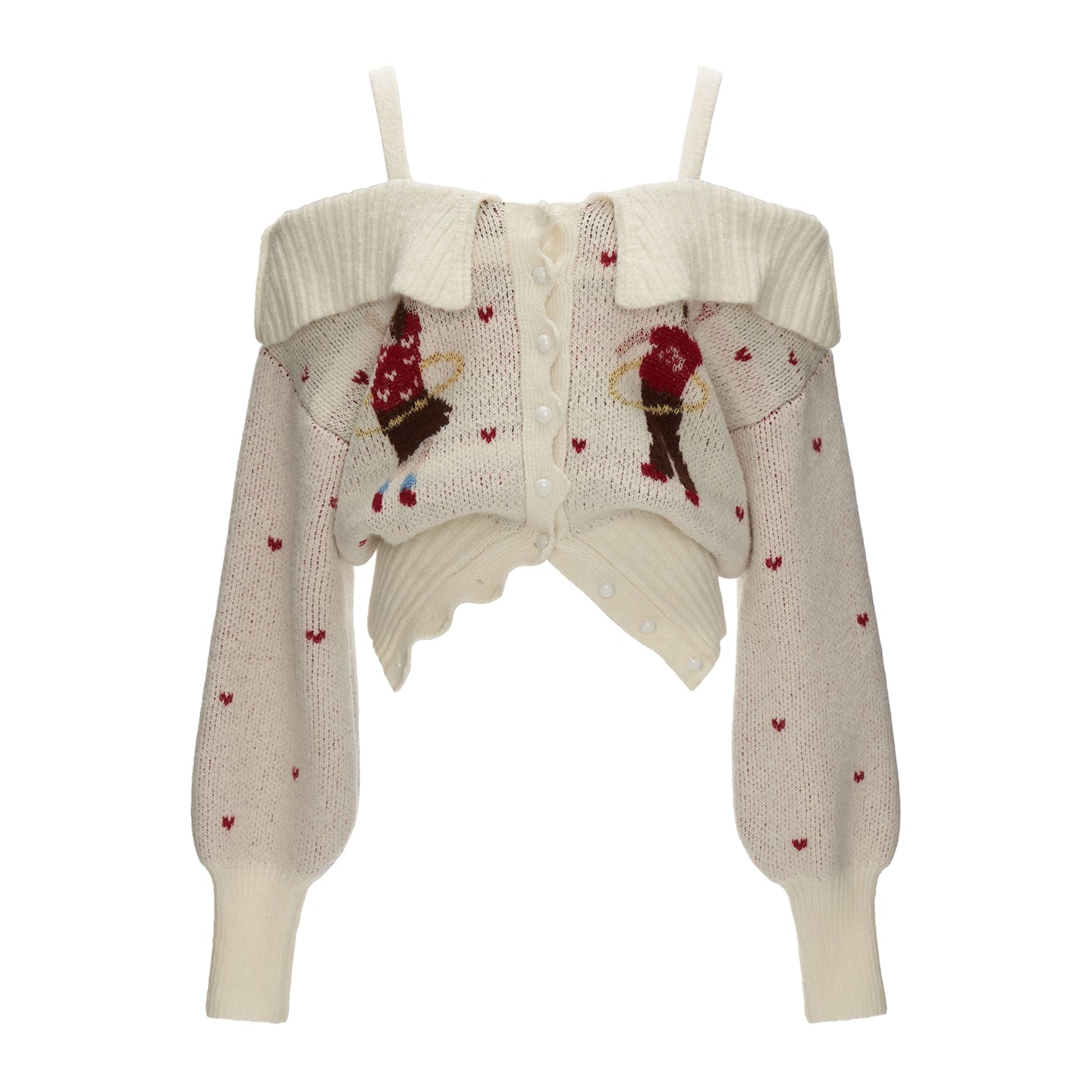 MAMC Hula Hoop Two-Way Knit Cardigan