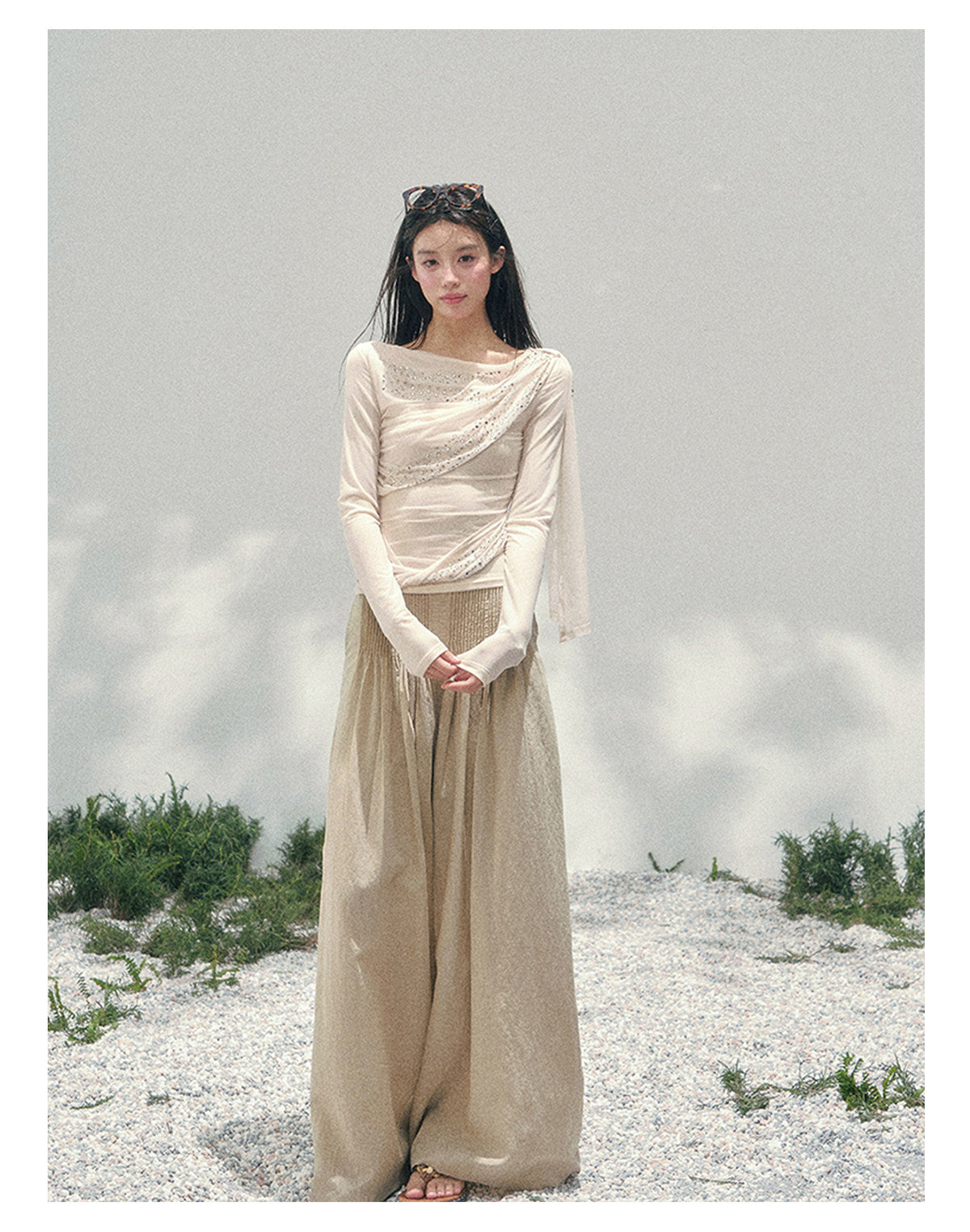 ShaoYeYan Aomalm She Kisses Frost Sheer Sparkle Set