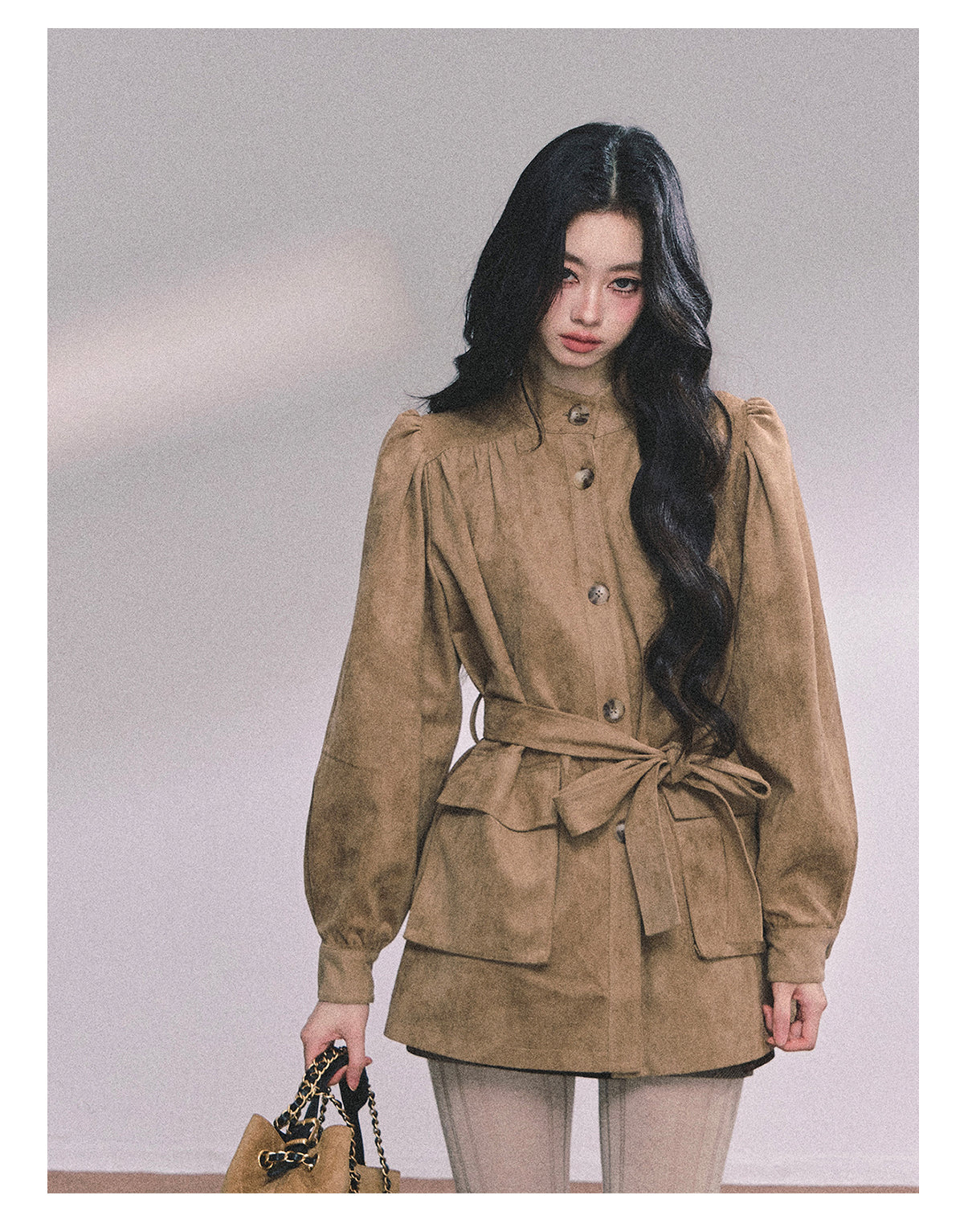 ShaoYeYan Cocoa Warm Brown Premium French Suede Blazer