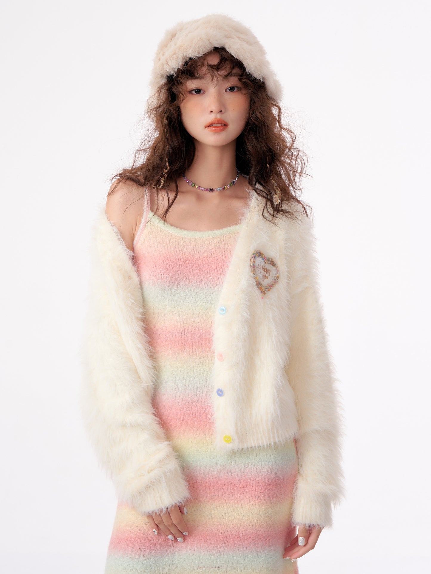 ziziFei Faux Mink Cardigan