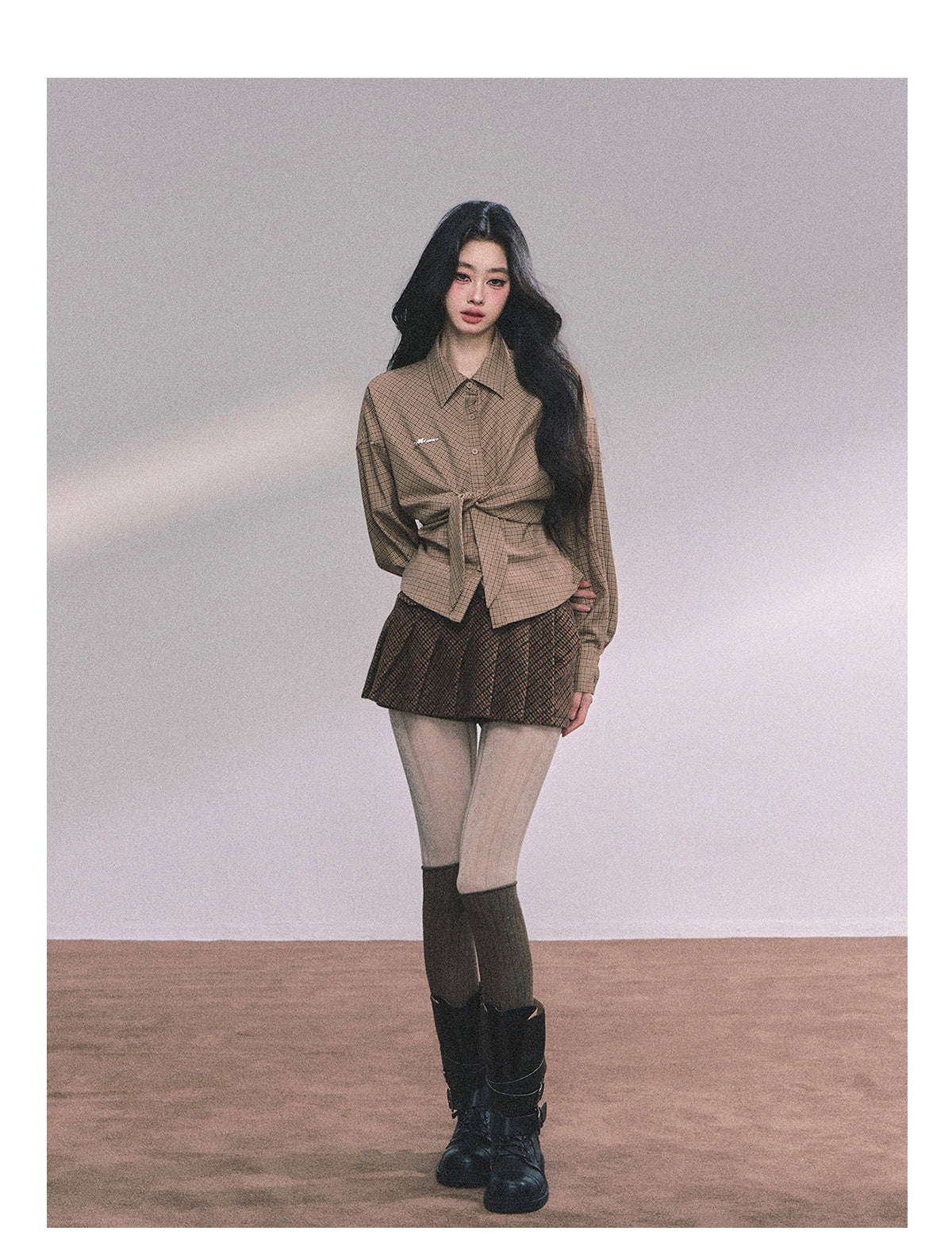 ShaoYeYan Maillard Special American Loose Fit Plaid Shirt