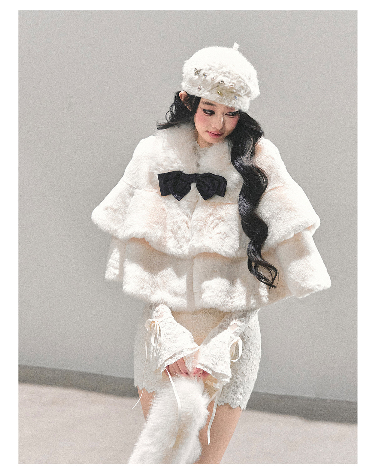 ShaoYeYan First Snow Is Coming French Christmas Cape