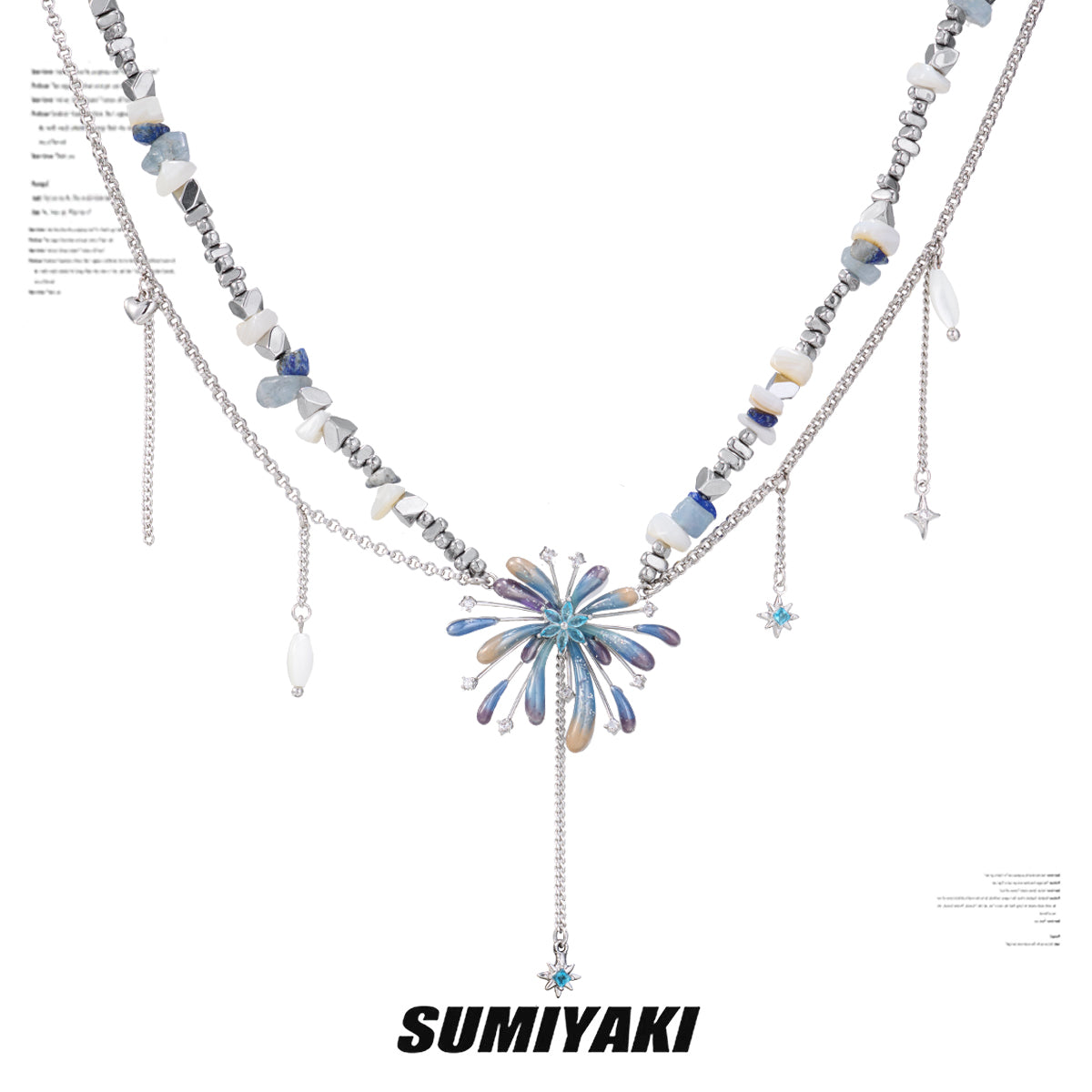 SUMIYAKI Fireworks Fringe Necklace