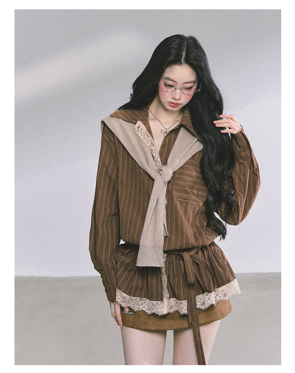 ShaoYeYan Chic Intellectual French Lace Blouse