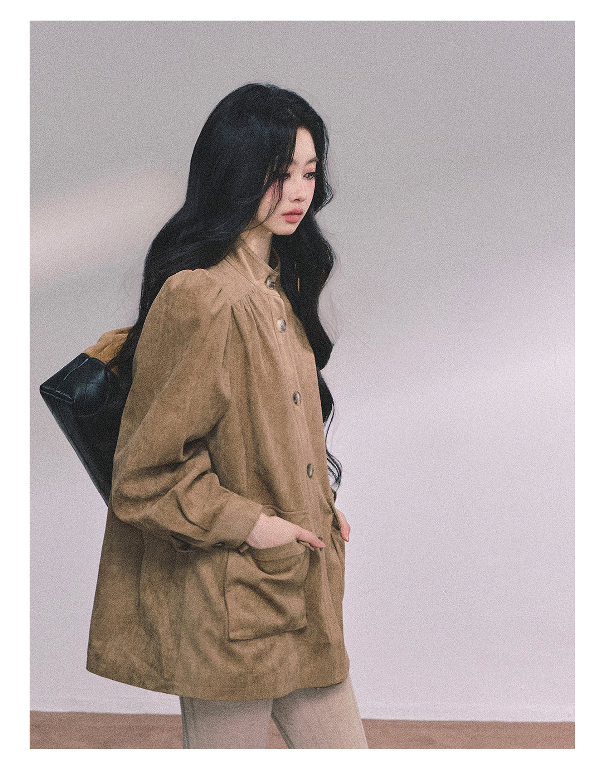 ShaoYeYan Cocoa Warm Brown Premium French Suede Blazer