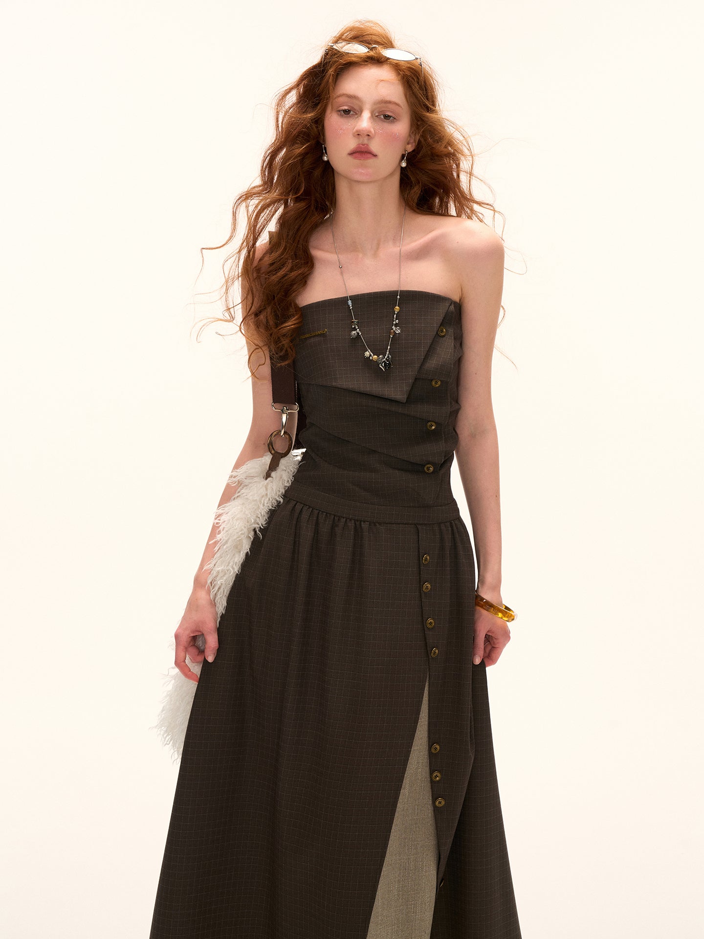 MAMC Retro Bustier Layered Dress