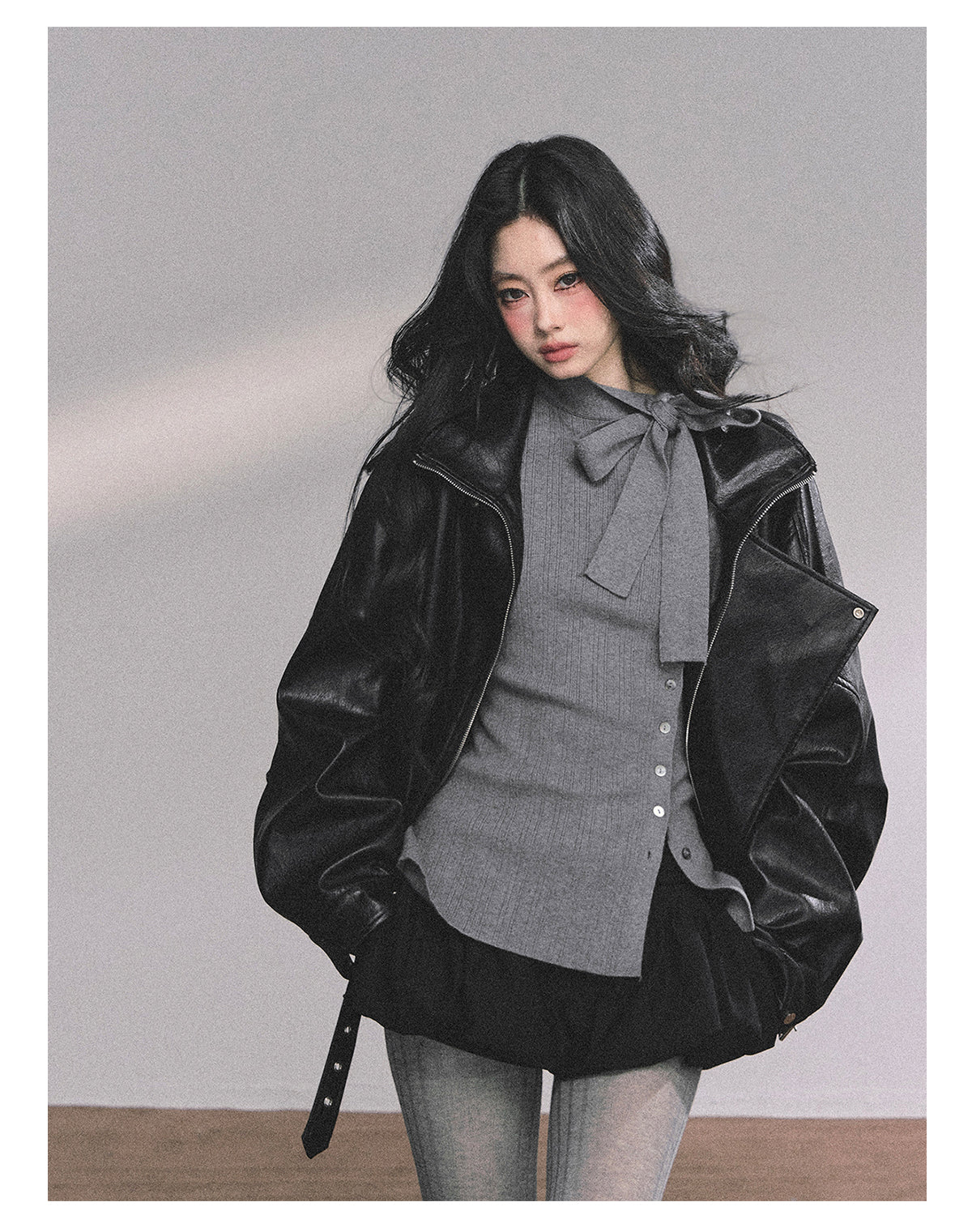 ShaoYeYan Austin Heiress French Long Sleeve Knit Top