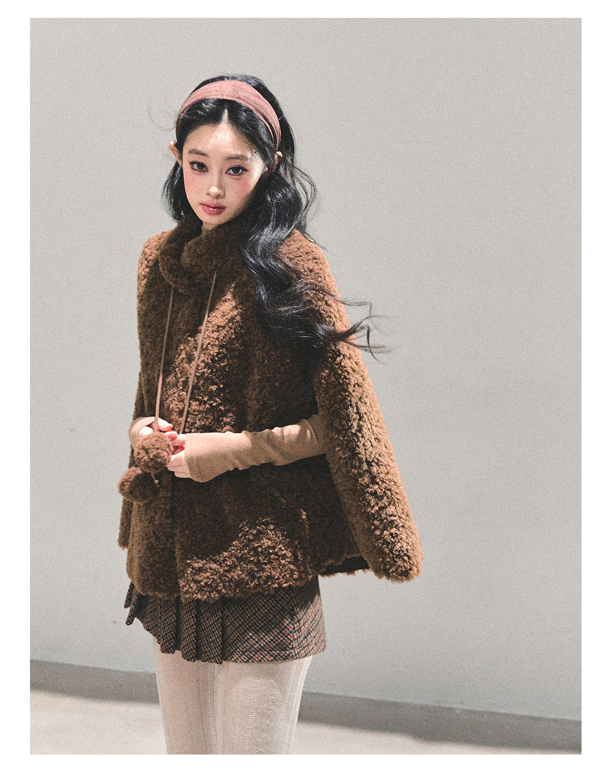 ShaoYeYan Dusk Warmth Loose Lamb Fur Coat