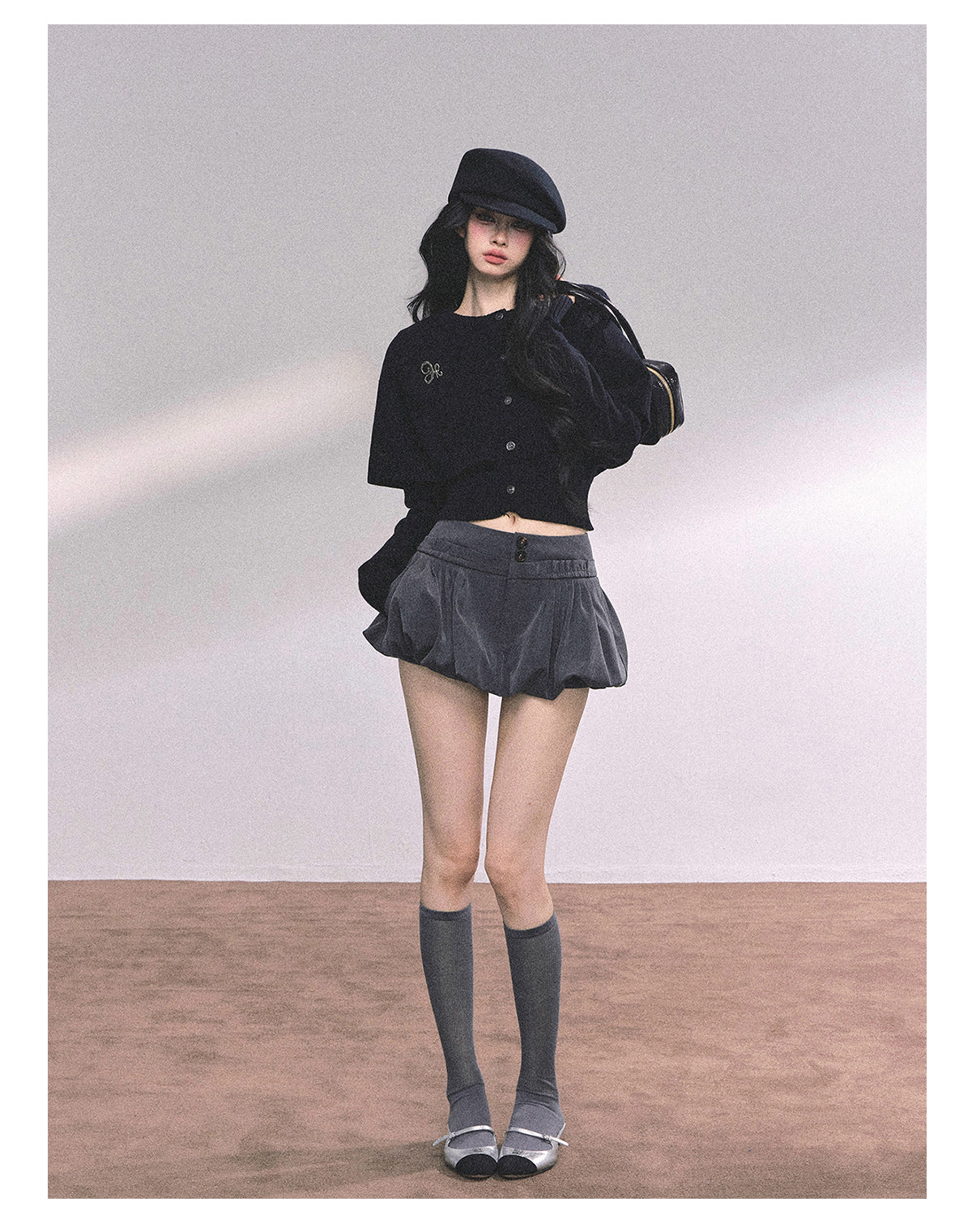 ShaoYeYan Miss Daisy American Knit Cable Cape Sweater