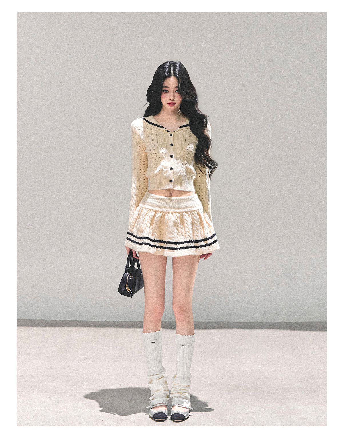 ShaoYeYan Evening Wind Whisper French Knit Set