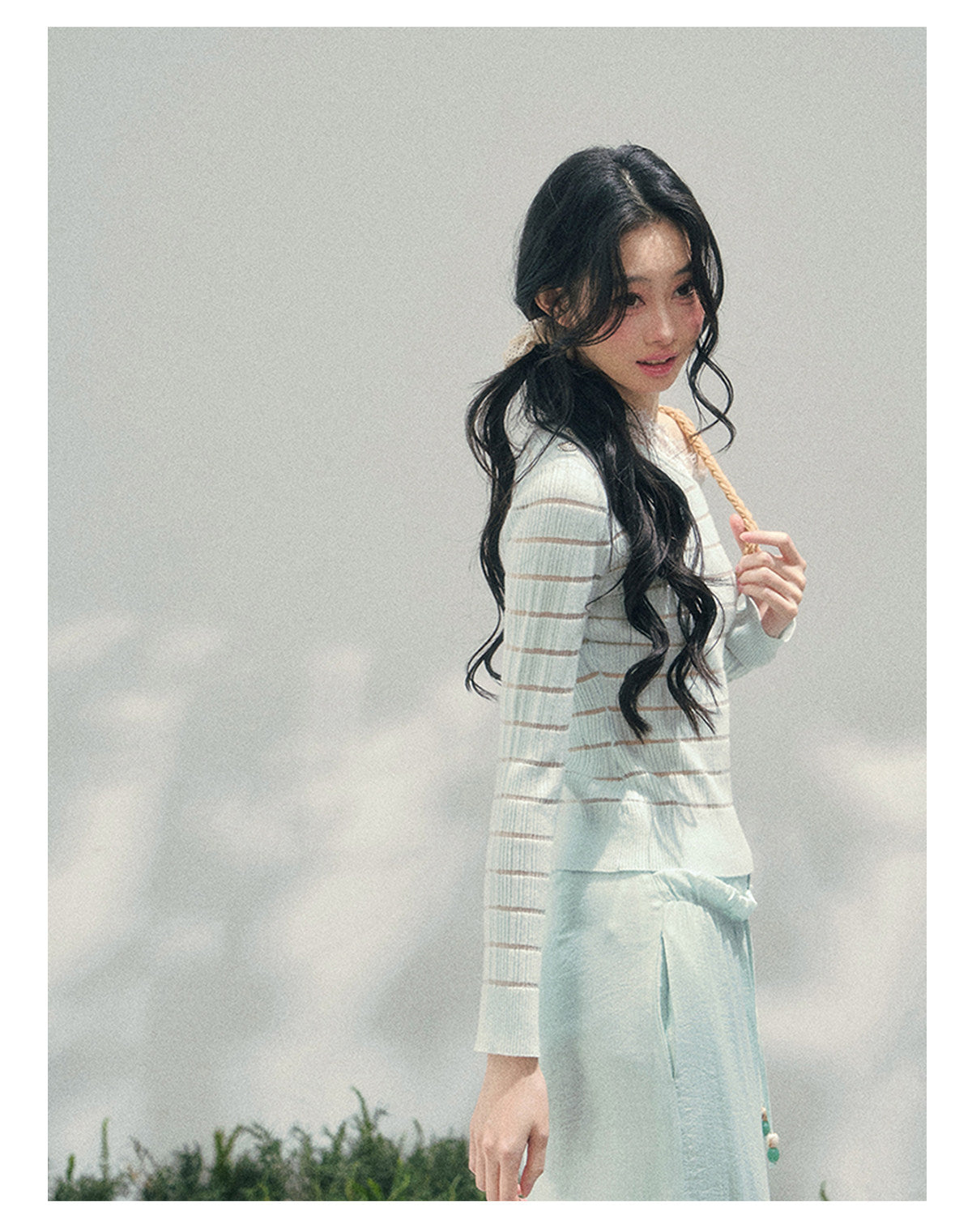 ShaoYeYan Aomalm Gentle Glance Knit Lace Top