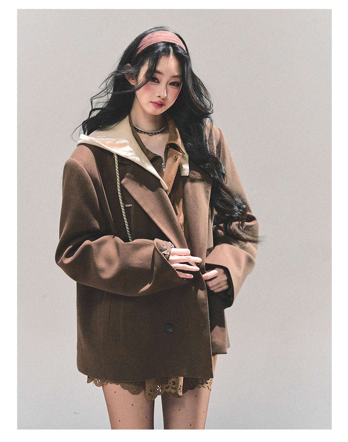 ShaoYeYan Minimalist Silhouette Fake Two-Layer Blazer