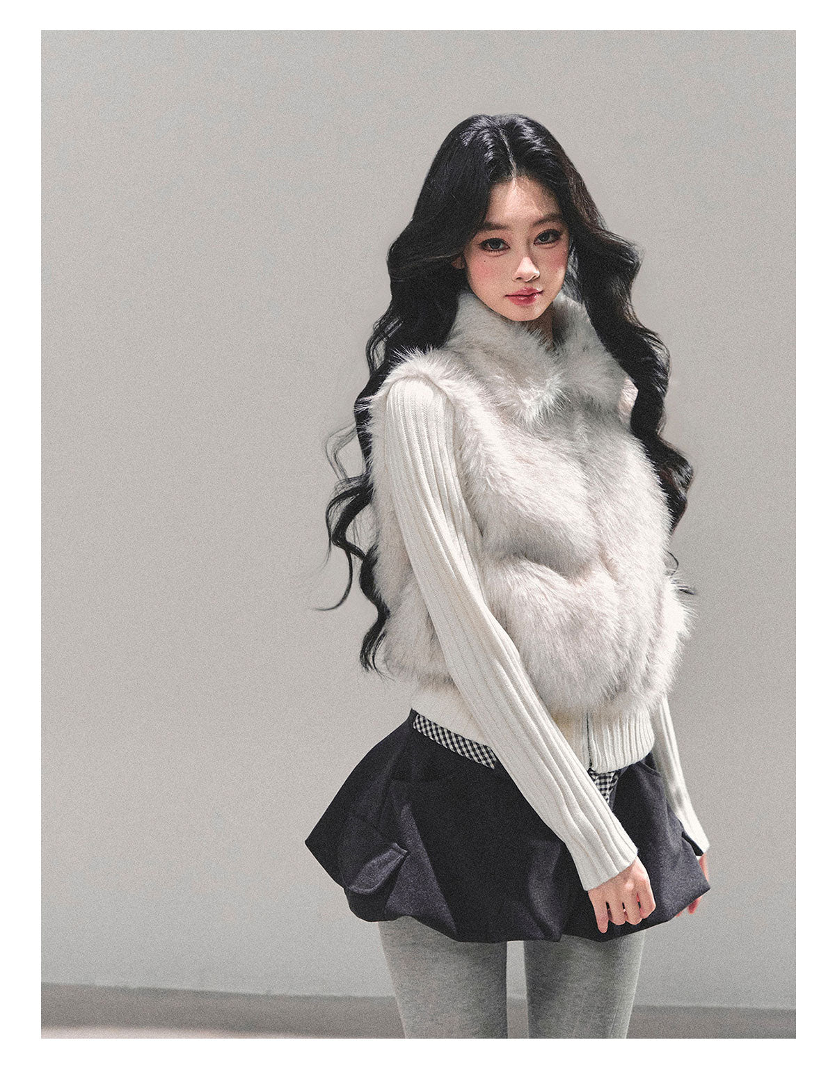 ShaoYeYan Soft Landing Fake Two-Layer Knit Coat