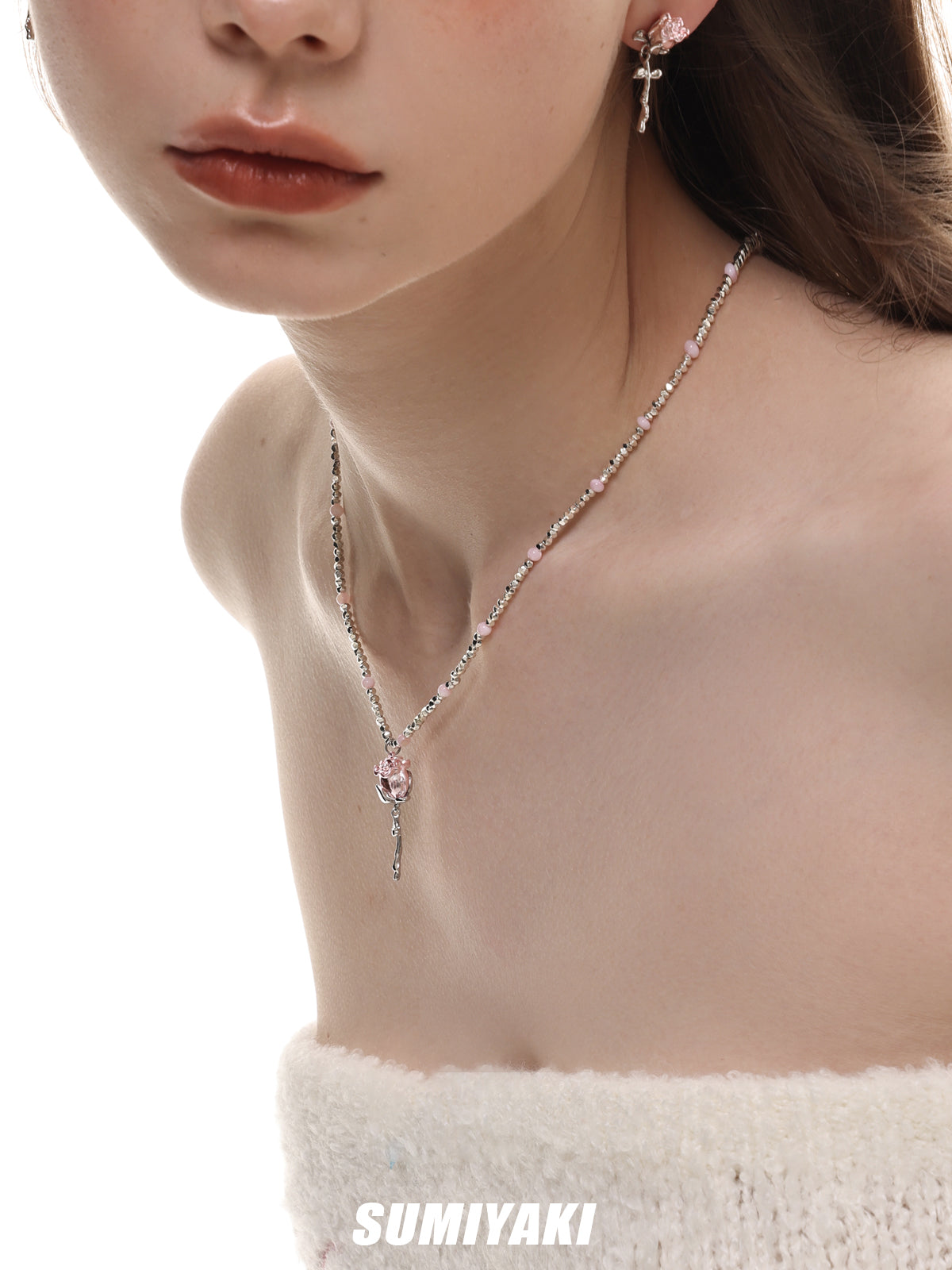 SUMIYAKI Rose Garden Necklace, Earrings & Bracelet