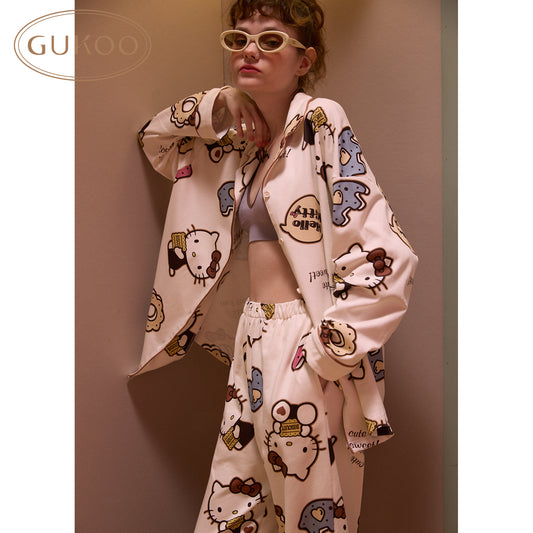 Gukoo x Hello Kitty Full-Print Sleep Set