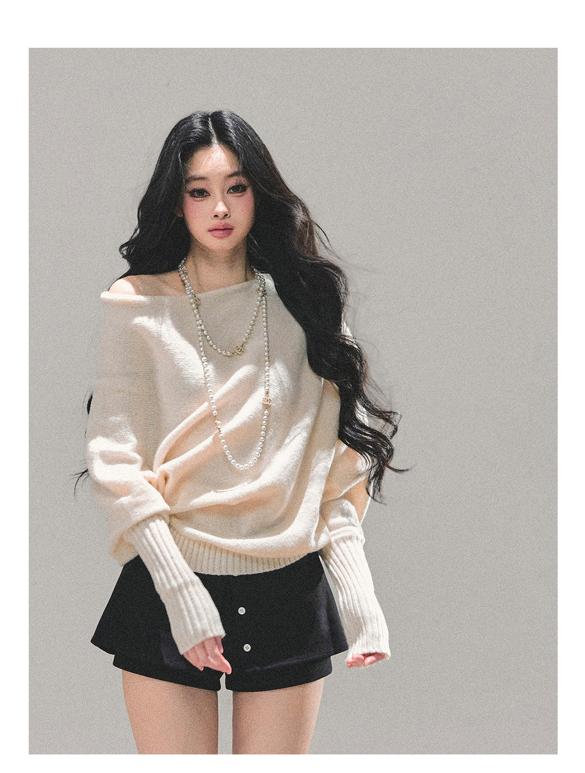 ShaoYeYan Aomalm Minimalist French Soft Style Sweater