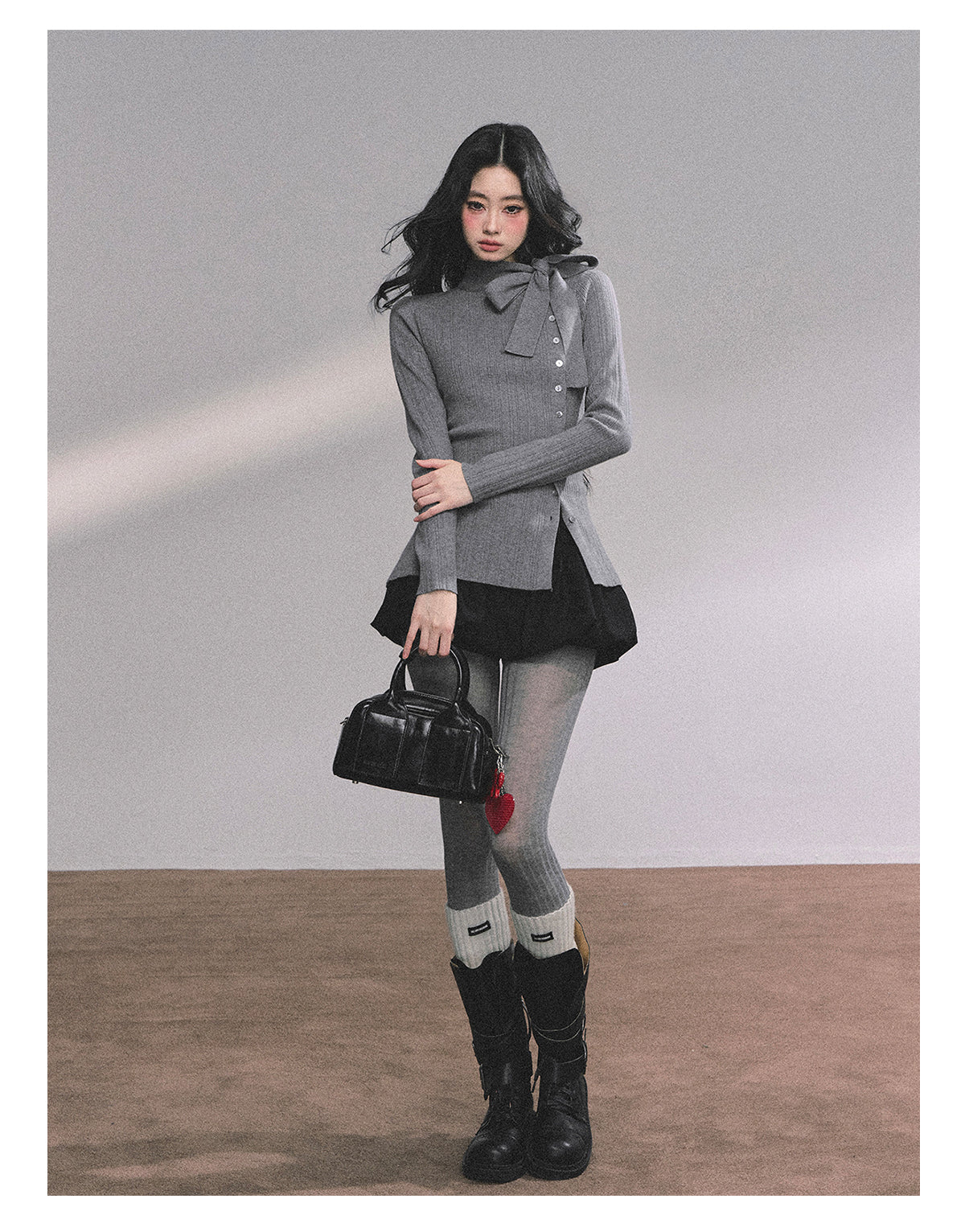 ShaoYeYan Austin Heiress French Long Sleeve Knit Top