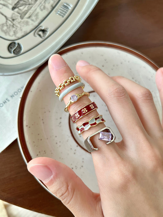 VIGVOG 2025 Clover Enamel Ring Collection