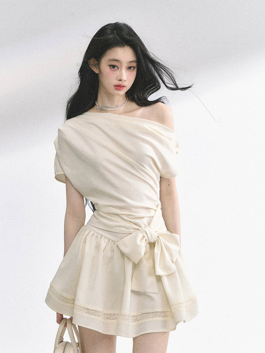 SHAOYEYAN Parisian Off-Shoulder Dress