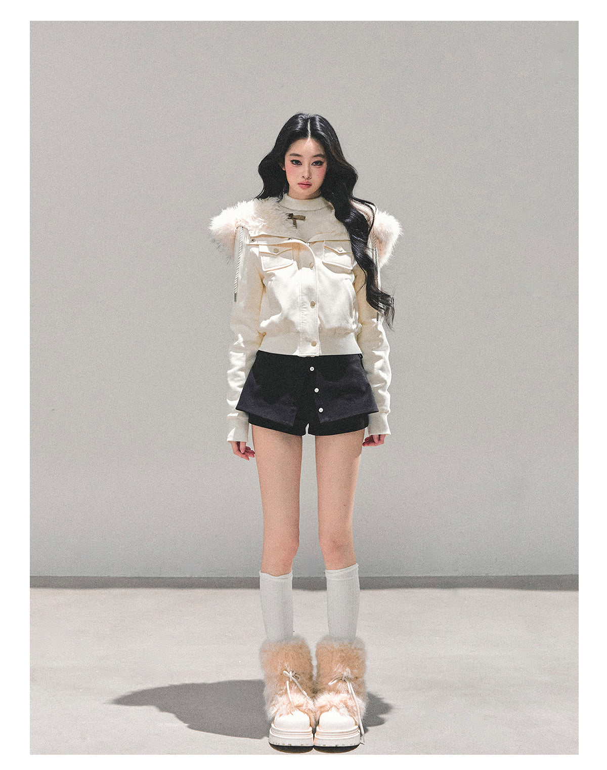 ShaoYeYan Snowflake Embrace Winter Hooded Jacket