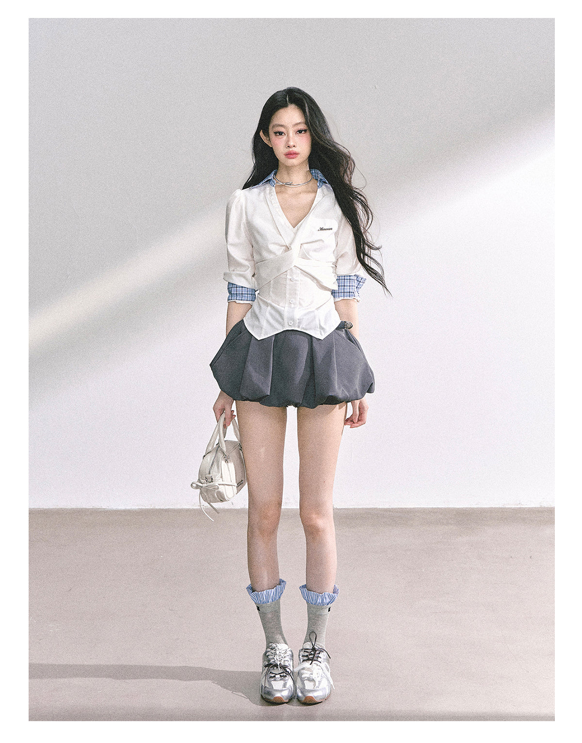 SHAOYEYAN French V-Neck Office Blouse